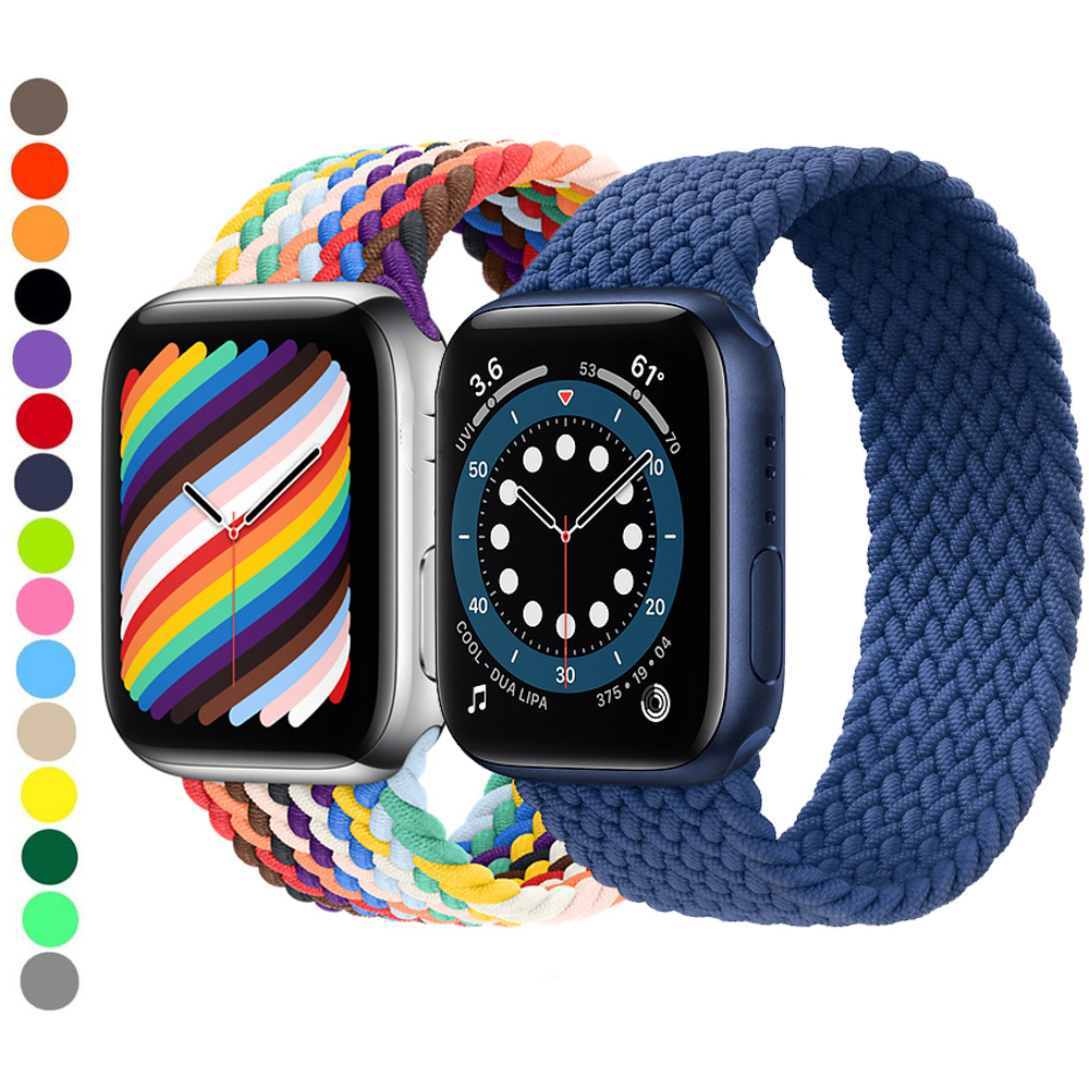 Elastic Braided Solo Loop Nylon Woven Watch Band Straps Correa for Apple Iwatch Apple Watch Bands