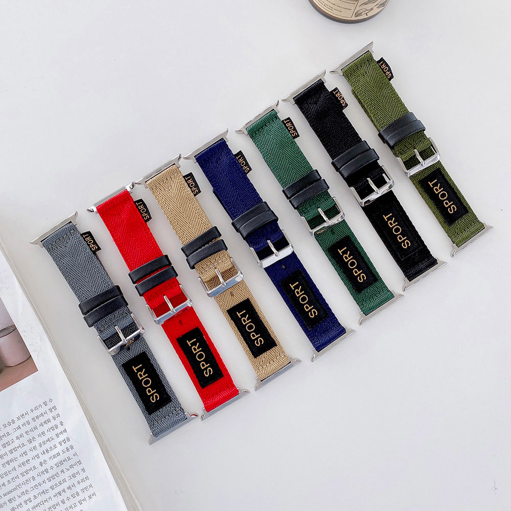 Nylon Watch bands For Apple Watch 44mm 40mm 42mm 38mm Strap Sport Bracelet Replacement Band For Apple Watch