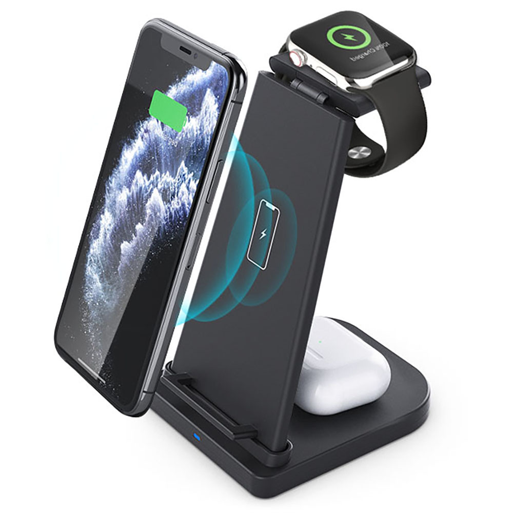 QI 10W Fast Charge 3 In 1 Wireless Charger I phone 13 Pro Charger Dock SmartWatchs 5 4 earphone Pro Wireless Charge Stand