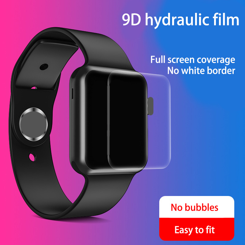 Soft Glass For Apple Watch 6 5 4 se 44mm 40mm iWatch series 3 38 45 mm 9D HD (Not Tempered) Film Apple Watch Screen Protector